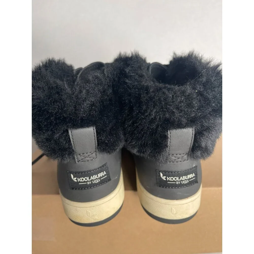 Koolaburra by UGG Tynlee Womens Black Round Toe Lace‎ Up Snow Boots Size 6